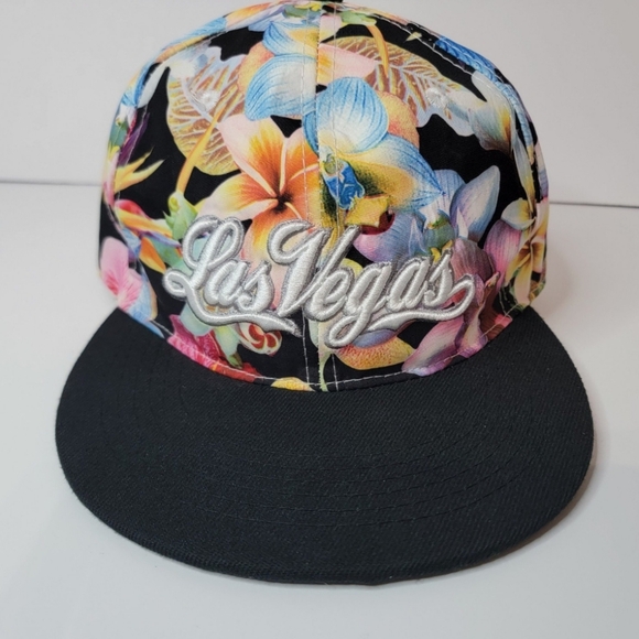 Smith Novelty Company Las Vegas Floral Snap Back Hat Cap Adjustable Beachwear - Picture 2 of 9